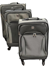 4 wheel Spinner Lightweight Suitcase Luggage Set Carry On Cabin Travel bag Grey