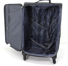 4 wheel Spinner Lightweight Suitcase Luggage Set Carry On Cabin Travel bag Grey
