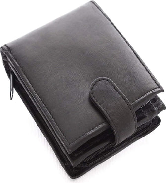 RFID Blocking Men's Wallets Black – Leather, Black, One Size, Coin Purse, Black, Taille Unique, Purses
