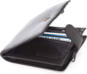 RFID Blocking Men's Wallets Black – Leather, Black, One Size, Coin Purse, Black, Taille Unique, Purses