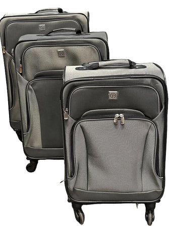 4 wheel Spinner Lightweight Suitcase Luggage Set Carry On Cabin Travel bag Grey