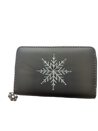 Black / Grey Ladies Snowflake Wallet Small
