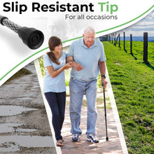 Black, Gold, Silver Luxury Ladies Engraved Etched Adjustable Walking Stick Cane with Soft Grip Gel Ergonomic Handle for Women - 25.5 – 35.5