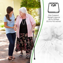 Black, Gold, Silver Luxury Ladies Engraved Etched Adjustable Walking Stick Cane with Soft Grip Gel Ergonomic Handle for Women - 25.5 – 35.5