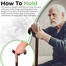 Gents Wooden Derby Cane with Collar Walking Stick in Dark Brown Wood Stain 94cm (37") Height