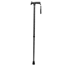 Black, Gold, Silver Luxury Ladies Engraved Etched Adjustable Walking Stick Cane with Soft Grip Gel Ergonomic Handle for Women - 25.5 – 35.5