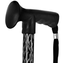 Black, Gold, Silver Luxury Ladies Engraved Etched Adjustable Walking Stick Cane with Soft Grip Gel Ergonomic Handle for Women - 25.5 – 35.5