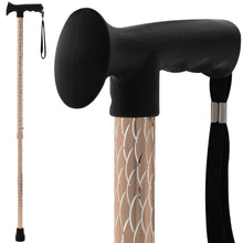 Black, Gold, Silver Luxury Ladies Engraved Etched Adjustable Walking Stick Cane with Soft Grip Gel Ergonomic Handle for Women - 25.5 – 35.5