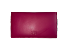 Ladies Leather RFID Purse Wallet Organizer Flap over Top Brand Black RFID Luxury