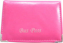 Leather Effect Grained PU Bus Pass Cover Holder with Zip up Coin Pocket