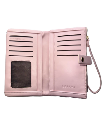 RFID QUILTED X-BODY PHONE/ACCESSORY BAG WITH BACK WALLET/PURSE SECTION
