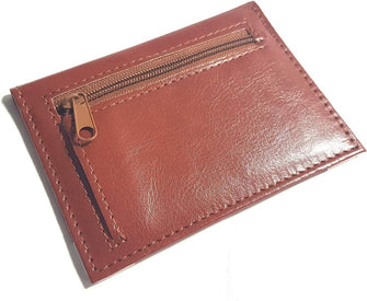Leather Effect Grained PU Bus Pass Cover Holder with Zip up Coin Pocket