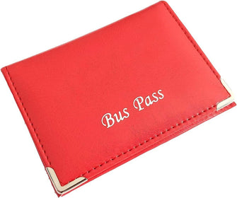 Leather Effect Grained PU Bus Pass Cover Holder with Zip up Coin Pocket