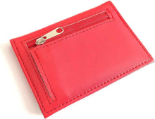 Leather Effect Grained PU Bus Pass Cover Holder with Zip up Coin Pocket
