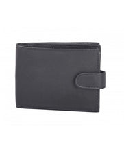 Mens Leather Wallet RFID SAFE Contactless Card Blocking ID Protection black