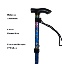 Marchet Ladies Fold able Lightweight Adjustable Walking Stick Cane with Soft Grip