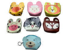 Childrens / Kids / Girls Faux Leather Animal Coin Money Holder Purse Key Ring