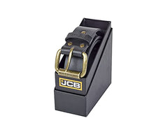 JCB - Classic Leather Belt - Designed with Zinc Alloy Buckle, Metal Keeper & Painted Edges - Smart Men's Belt - Leather Lined with PU Outer - Men's Accessories - Gift Boxed
